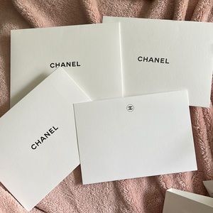 Chanel blank cards x3